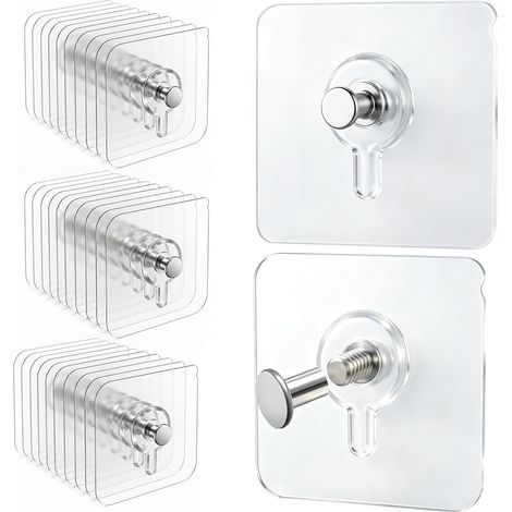Lot de 30 Accroche Tableau Adhesif, Crochet Adhésif pour Cadre (1/5)