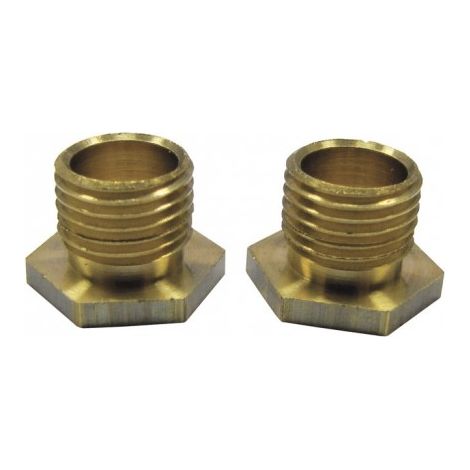 2 connettori maschio TIBELEC, ottone, oro Centrale Brico