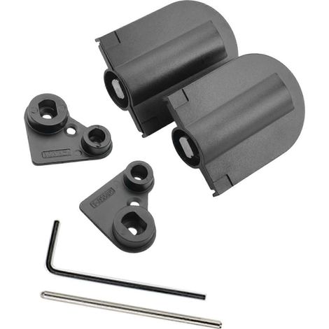 2 charnières de coiffeuse faciles à utiliser, pour coffre en bois, fermeture douce, noir. (1/5)