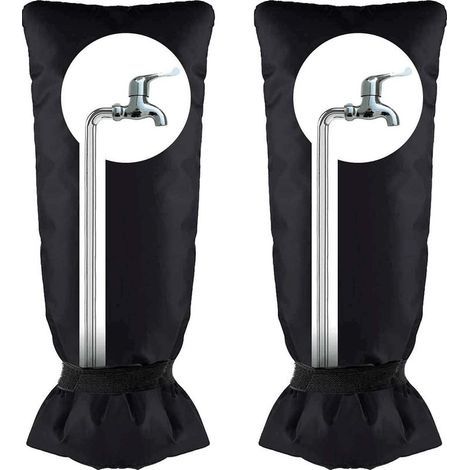 2 Pièces Grand Housses de Robinet Extérieur pour la protection contre le gel en hiver, Protection Robinet Extérieur Couvercle de Robinet d'hiver antigel étanche (1/3)