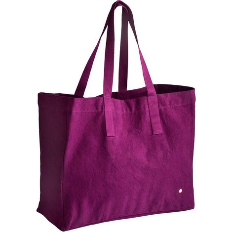 Sac cabas de shopping réutilisable en coton 46 x 38 cm avec grandes anses de 67 cm - PANGIVO