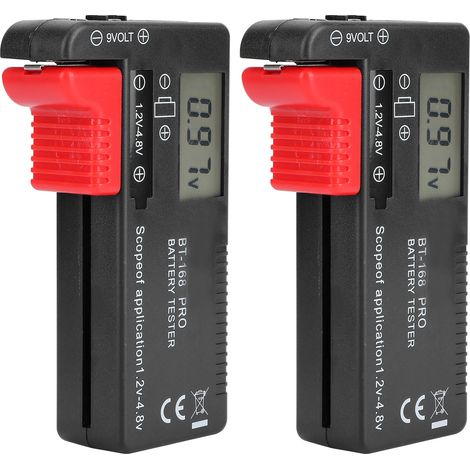 2 Pièces Testeur de Capacité Numérique pour Batterie, Vérificateur de Tension, Outil de Test de Batterie (1/5)
