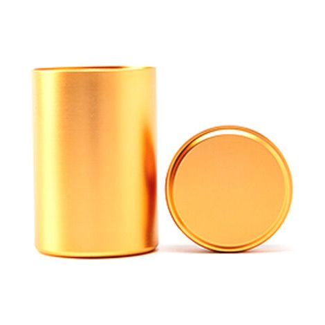 Boîtes à thé rondes en alliage d'aluminium - Mini bocal portable scellé pour le café, le thé, les bonbons, les feuilles de thé en vr (1/3)