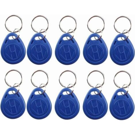125-kHz-RFID-Schlüsselanhänger T5577/EM4305 NFC-Tag Proximity ID Token Zugangskontroll-Schlüsselanhänger für Sicherheitssysteme Blau (10) - Crezuo