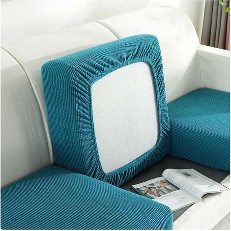 Housse De Coussin De Canapé De Siège Extensible D'angle Housse De Protection Pour Meubles Couvre Pour Canapé Antipoussière Vert Foncé, 2 Seats (100-125cm)