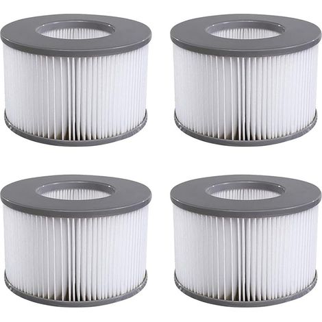 Cartouches Filtrantes pour Mspa, Filtres de Rechange pour Whirlpoal Piscine Gonflable, Filtres pour Baignoire (4 Pcs) (1/4)