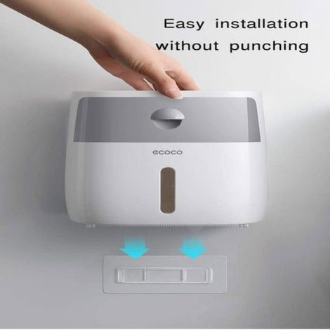 Distributeur De Papier - Portatif - En Plastique Rigide - Pour Salle De Bain Cuisine Bureau - 1 Pièce (1/4)