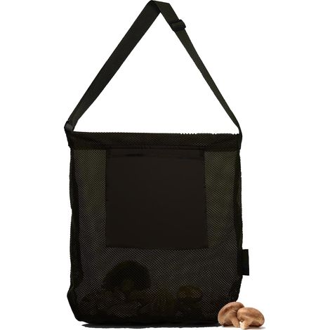 Sac de Chasse Aux Champignons,Sac de cueillette de Fruits,Sac de récolte de Grande capacité,Sac de Recherche de Nourriture Pliable,Sac de Recherche de Nourriture en Maille Respirante,Sac de Chasse，noi (1/5)