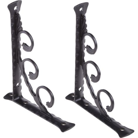 1 paire de supports d'étagère triangulaires, supports muraux robustes, supports renforcés en métal durable