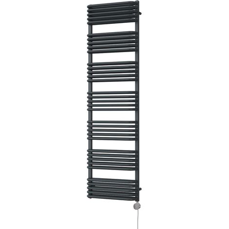 Crossmoor - Anthracite Electric Towel Rail H1800mm x W500mm 1200w Thermostatic (1/2)
