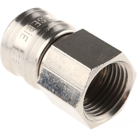 Raccord rapide pneumatique RS PRO, Filetage vers Femelle G 1/2 Femelle 1/2pouces en Laiton ( Prix pour 1 ) (1/2)