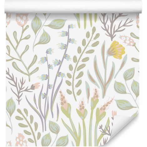 Papier peint Plantes de prairie pour salon et chambre 50x1000 cm (1/5)