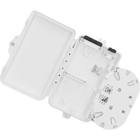 Boîtier de distribution pour câble à fibre optique à 4 conducteurs, boîtier étanche pour fibre optique intérieur/extérieur, unité de descente de fibre optique murale (1/5)
