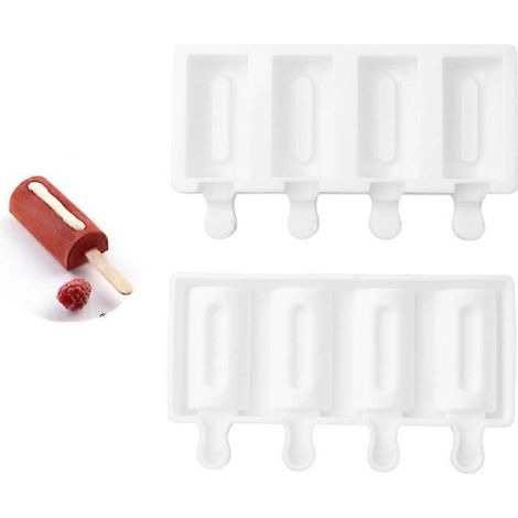 Moule à glaçons silicone alimentaire 4 cavités, ustensile de cuisine pour faire glaces et glaçons, outil DIY créatif pour pâtisserie et desserts, moule flexible réutilisable, idéal pour usage domestiq (1/5)