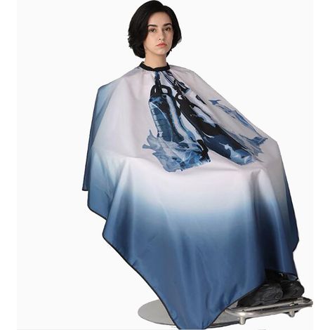 Cape De Coiffure Impermeable - Polyamide 190T - Fermeture Par Pression Ajustable - Pour Salon Ou Usage Domestique - 1 Piece (1/5)