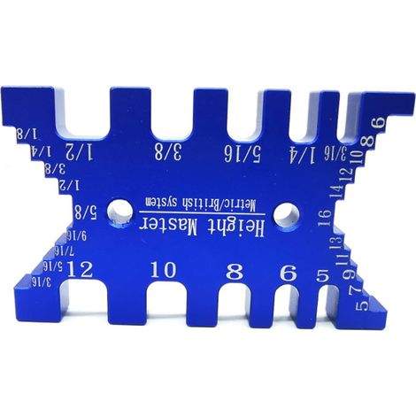 Jauge de profondeur de scie de haute précision à tenon pour toupie et scie de table, en alliage d'aluminium et(bleu) (1/5)