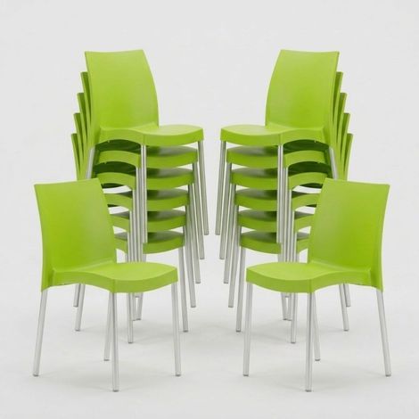 20er Set Stühle Küchenstuhl Esstischstuhl Esszimmerstuhl Grand Soleil Boulevard - Grün (1/5)