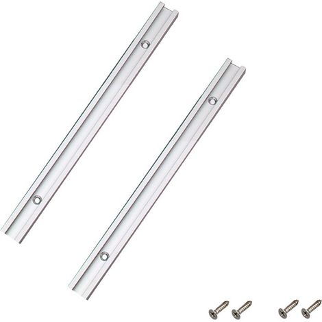 2pcs 200mm T-Track Aluminum T-Slot, T-Slot Miter Track for Table Saws, Routers and Woodworking Tools, 19 x 9.5mm (1/3)