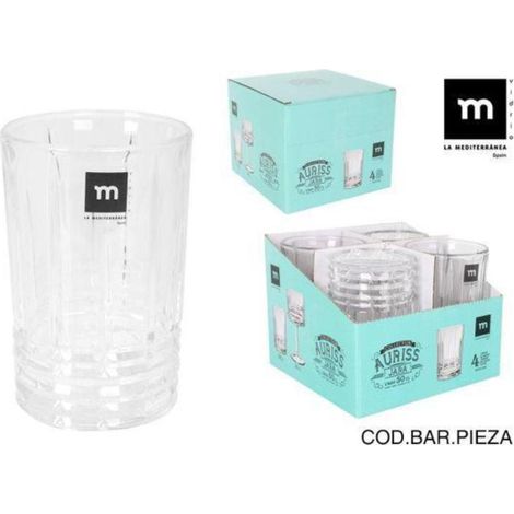 50 cls. vaso cristal tallado antiguo md jara - caja 4 unidades