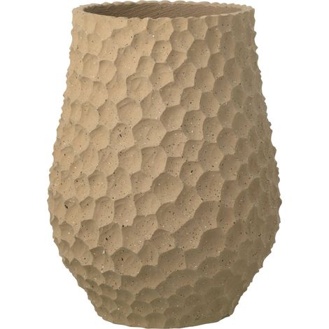 Cache pot texturé beige pour extérieur - sable taupe (1/3)