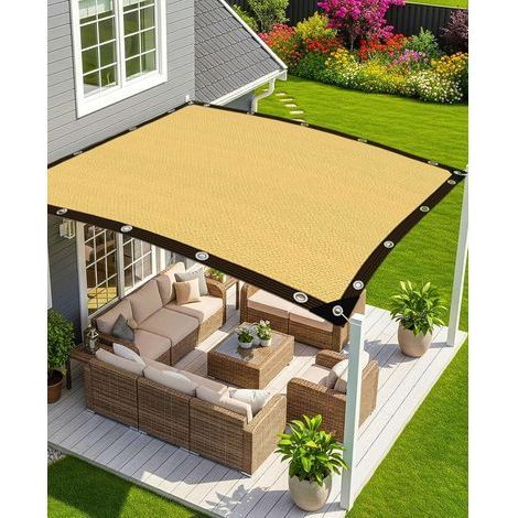 2X2M Filet D'Ombrage, Voiles D'ombrage 85% UV Toile D'Ombrage, Tissu D'ombrage Serres Coupe Ventpour La Couverture avec Oeillets, pour Serre/Jardin/Pergola/Patio Lawn (1/5)
