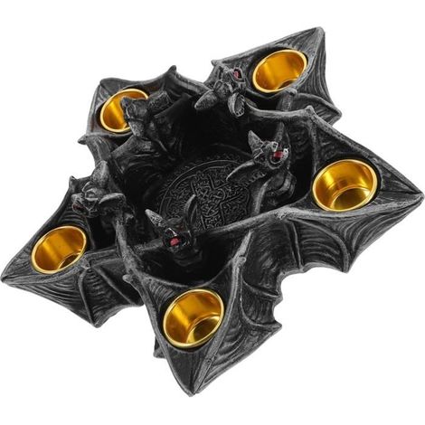 Bougeoir Chauve-Souris, Chauffe-Plat Chauve-Souris Décor, Halloween Bougeoirs Décor à La Maison Chandeliers Noirs