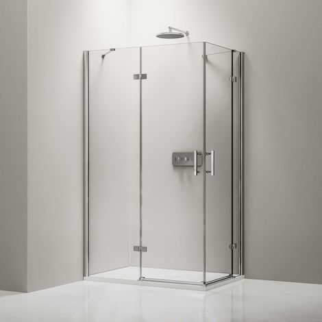 Eckdusche DX407 - 8 mm Nano Echtglas - 90cm, 80cm (1/5)