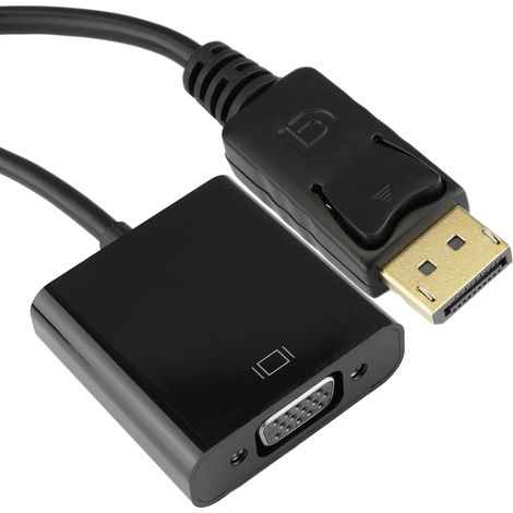BeMatik - DisplayPort mâle vers VGA femelle Adaptateur 15cm (1/5)