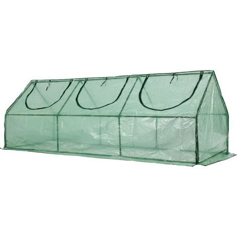 Aoodor 9×3×3 ft Mini‑Gewächshaus mit Wasserabweisenden, UV‑geschützten Reißverschlusstüren
Outdoor‑Gewächshaus‑Set für Garten, Terrasse und Balkon, Grün (1/5)