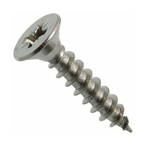 Vis à bois, tête fraisée pozidrive INOX - Longueur: 50 - Qualite Inox: A2 - Diamètre: 5 (1/3)