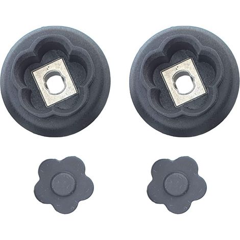Set di 2 guide di accoppiamento ingranaggi con fiori a 5 punte per Monsieur Cuisine Connect  Smart MCC MCS (1/4)