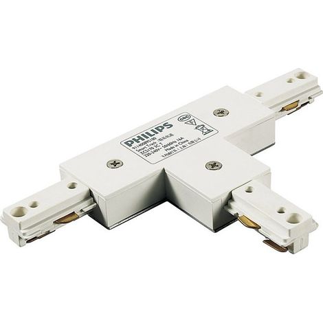 Connettore a T per guida DIN Philips ZCS180 TCP WH 230V 16A, colore bianco.