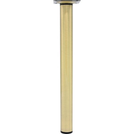 CIME Gamba cilindrica regolabile per mobili, in acciaio e ottone, altezza massima 50 x diametro 3 cm CIME (1/5)