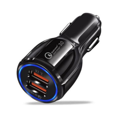 2pcs Allume Cigare USB,Chargeur Voiture PD&QC,Mini Chargeur Voiture avec iphone 14/13/12/Samsung Galaxy,78.0mm34mm34mm,noir (1/2)