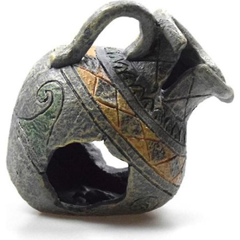 Aquariumdekoration aus Kunstharz: zerbrochene Vase, Versteck und Spielbereich für Betta-Garnelen (1/4)