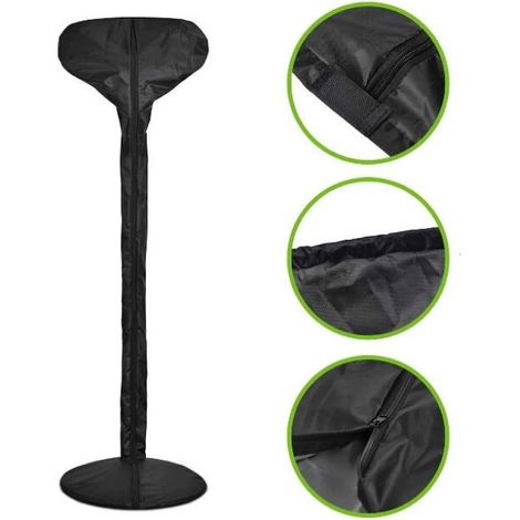 Schwarz – 180 x 52 cm – Komplette Staubschutzhülle für Heizgeräte – Wasserdicht/mit Reißverschluss/vor Witterungseinflüssen schützend (1/3)