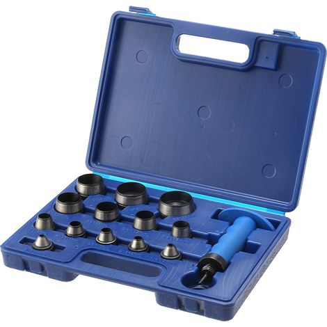 14-teiliges Hohlstanzer-Set, 5–35 mm, professioneller Leder-Lochschneider mit Klemmgriff für Lederarbeitsgürtel, Gummidichtungen, Uhrenarmband