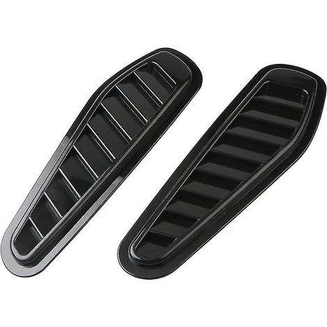 Capot d'aération d'aile de voiture, capot d'aération de turbine d'admission d'air de voiture (2 pièces, noir) (1/5)