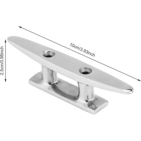 Taquet de bateau - Inoxydable - 4 pouces - Acier inoxydable 316 - Polissage miroir - Durable (1/4)