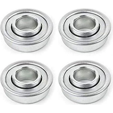 Lot de 4 Roulement de Roue Tondeuse Universel 12.7 mm x 28.6 mm Argent (1/2)