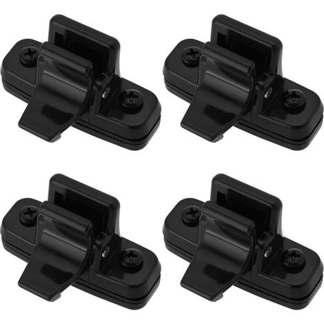 4 pièces de verrou de fenêtre pour excavatrice 40 mm - Ouvre-fenêtre en verre - Attaches de verrouillage de porte et fenêtre - Compatible avec Kubota 155 161 163 165 Noir