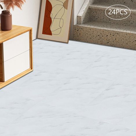 Set mit 24 Aufklebern für Fliesen in Holzoptik, 60 cm x 30 cm PVC-Bodenbelag Vinyl-Bodenbelag Selbstklebende Folie für Fliesen PVC-Fliesen für Badezimmer Selbstklebender Vinyl-Bodenbelag PVC-Platten i