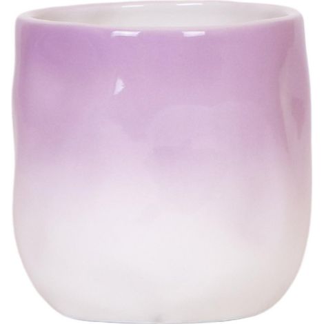 Cache-pot Décoratif Gradience à Forme Ondulée et Finition Brillante, Dégradé Violet, 9 cm - PANGIVO (1/5)