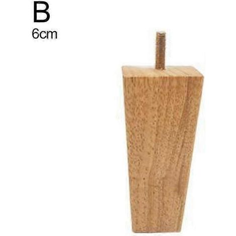 Ensemble canapé, table basse, meubles et repose-pieds en bois massif, style scandinave, 6 cm (1/5)