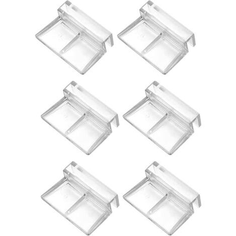 Support d'aquarium Acrylique,Clips pour Couvercle d'aquarium,Clair Support d'aquarium, pour réservoir de Poissons d'Aquarium,Clips de Couvercle D'aquarium Fish,6mm 6PCS (1/5)