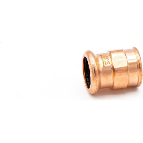 Premium Copper Press Fitting 22x1/2 FI Coupler for Gas & Water (1/3)