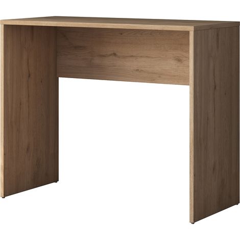 Schreibtisch Urio, ein Regal, Holzoptik Eiche, Material Spanplatte, 90x40x73h cm, Farbton Braun Eiche