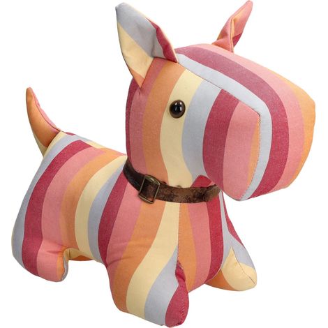 Tognana Fermaporta Cane Urban Pets H 25 Cm Poliestere Rosa Giallo