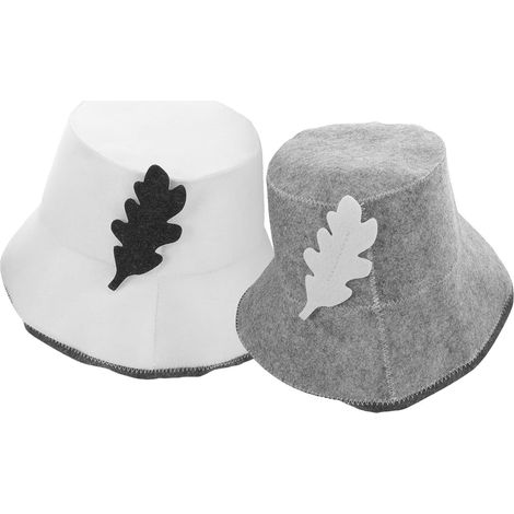 2 Pièces Bonnet de Sauna pour Femmes, Fibre de Laine (1/5)