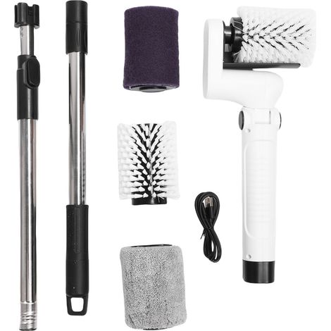 Épurateur électrique à rotation 2 vitesses IPX7 étanche à l'eau 4 têtes de brosse nettoyage électrique sans fil pour voiture en verre de sol (1/5)